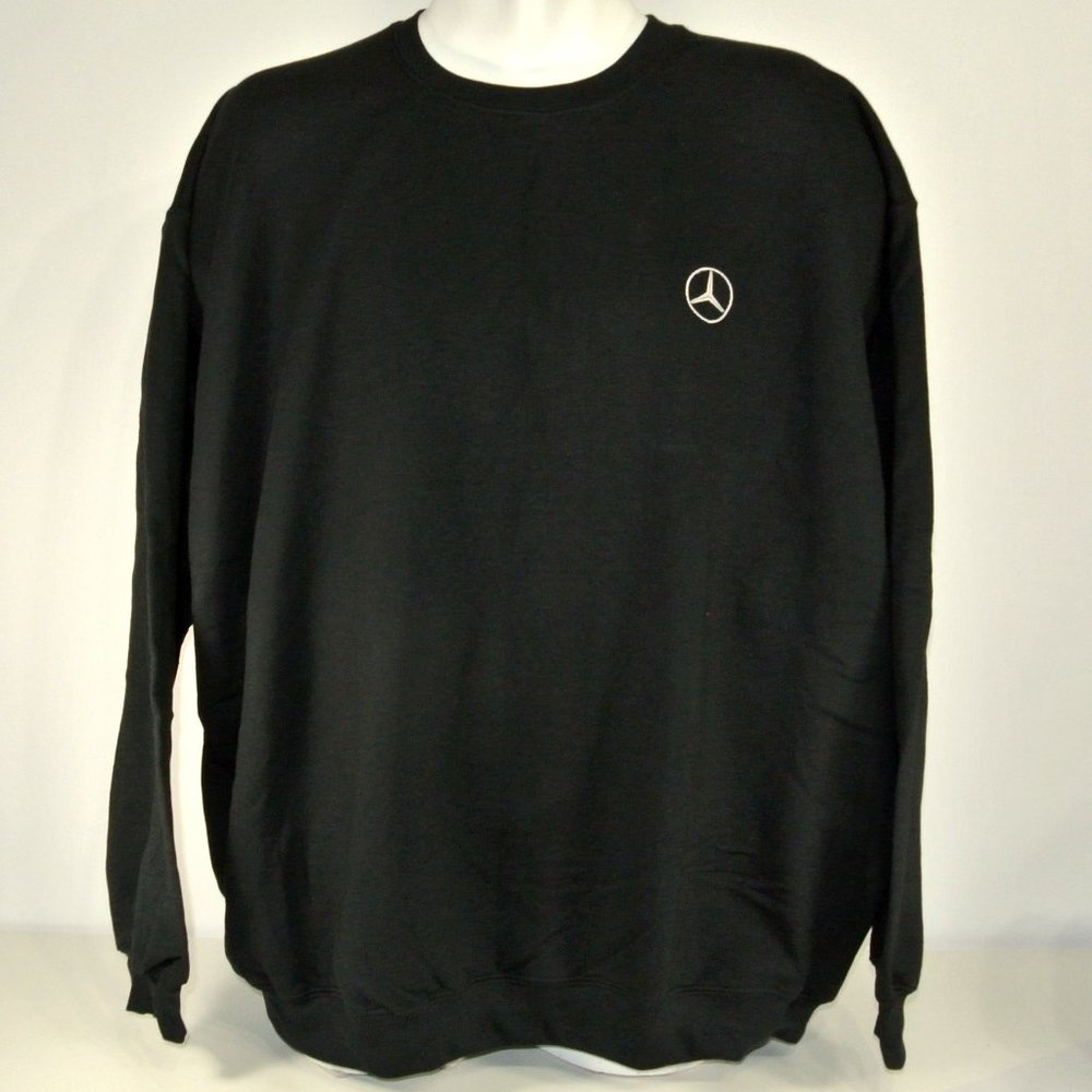 MERCEDES Car Dealership Black Sweatshirt Employee Uniform Shirt Size L NWT